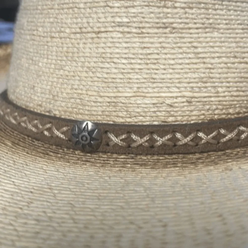 Cody‎ James 20X Natural Palm Leaf Straw Cowboy Hat 7 5/8 Ponderosa Western Hat